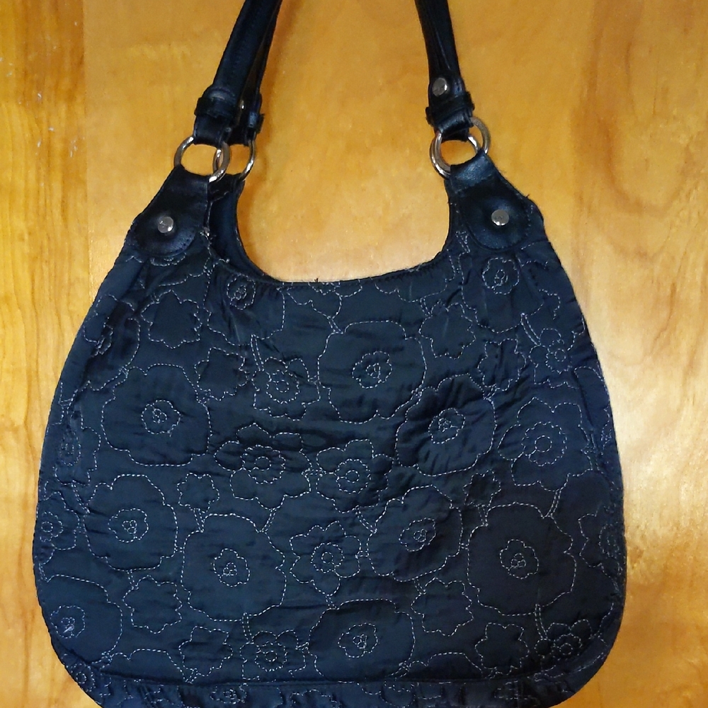 Thirty-One Black Hobo Bag with Slouchy Silhouette